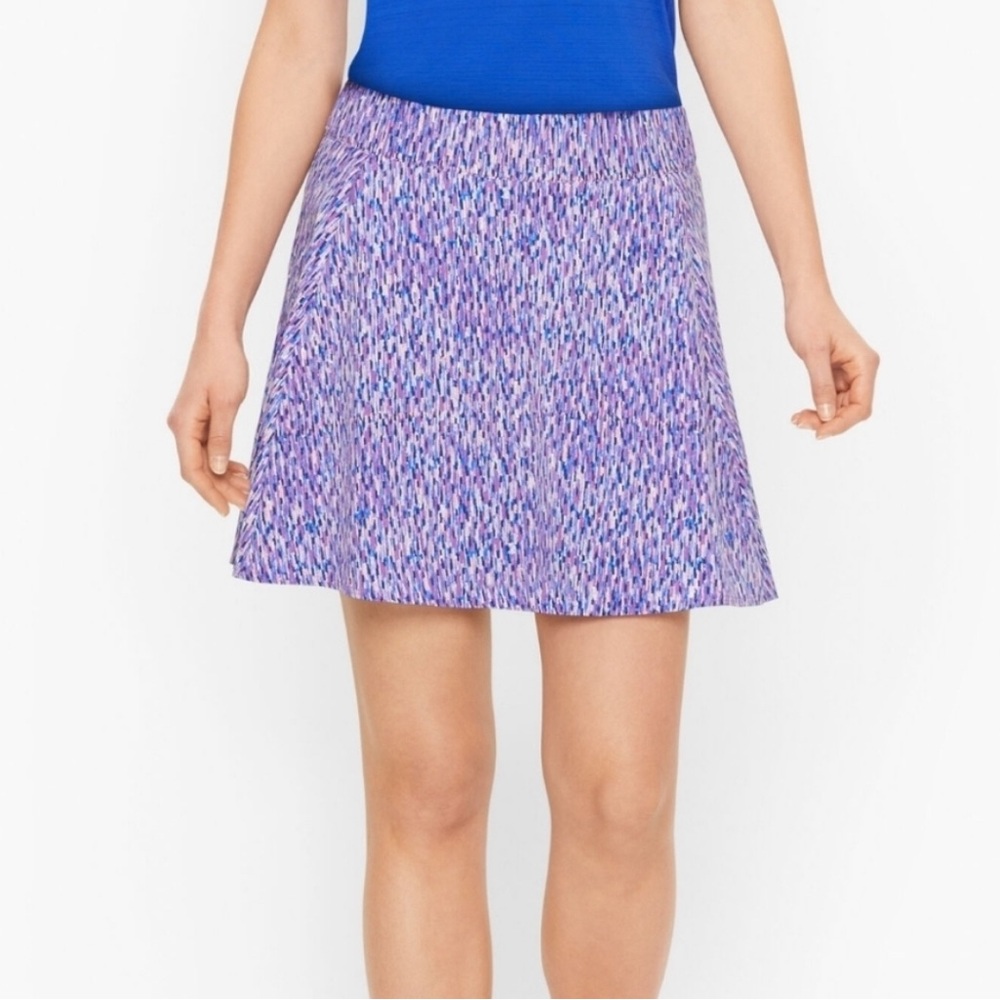 T by Talbots Lightweight Athletic Stretch Skort with Linear Texture Size XL